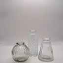 Trio vases transparents