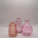 Trio vases roses