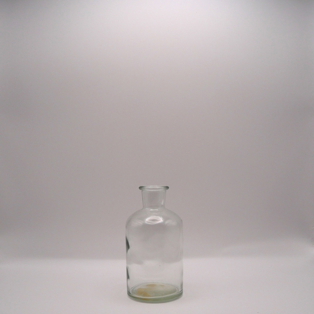 Vase transparent bouteille de rhum 