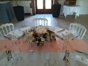 chemin de table rose clair