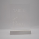 Jeu de numéros de table en anglais 