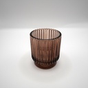 Bougeoir terracotta motif oval