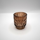 Bougeoir terracotta motif oval