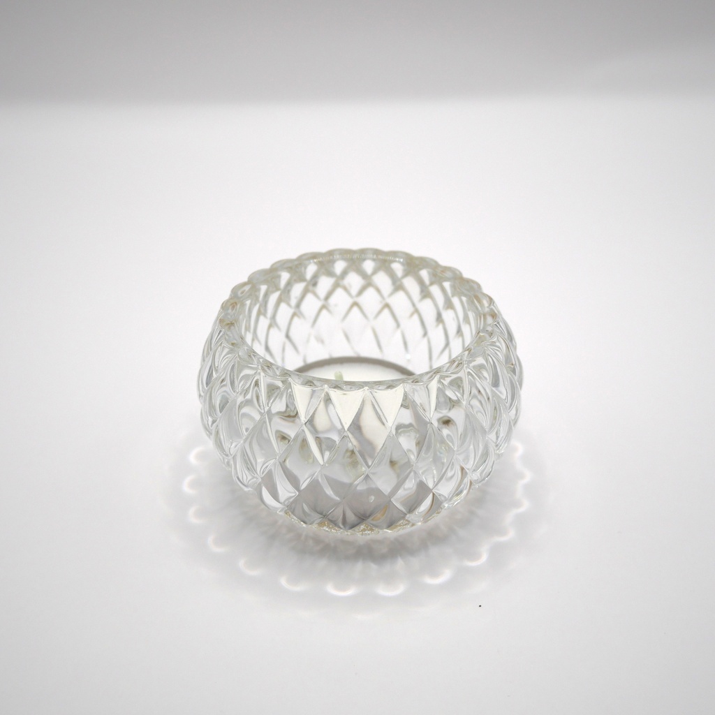 Petit photophore rond transparent 