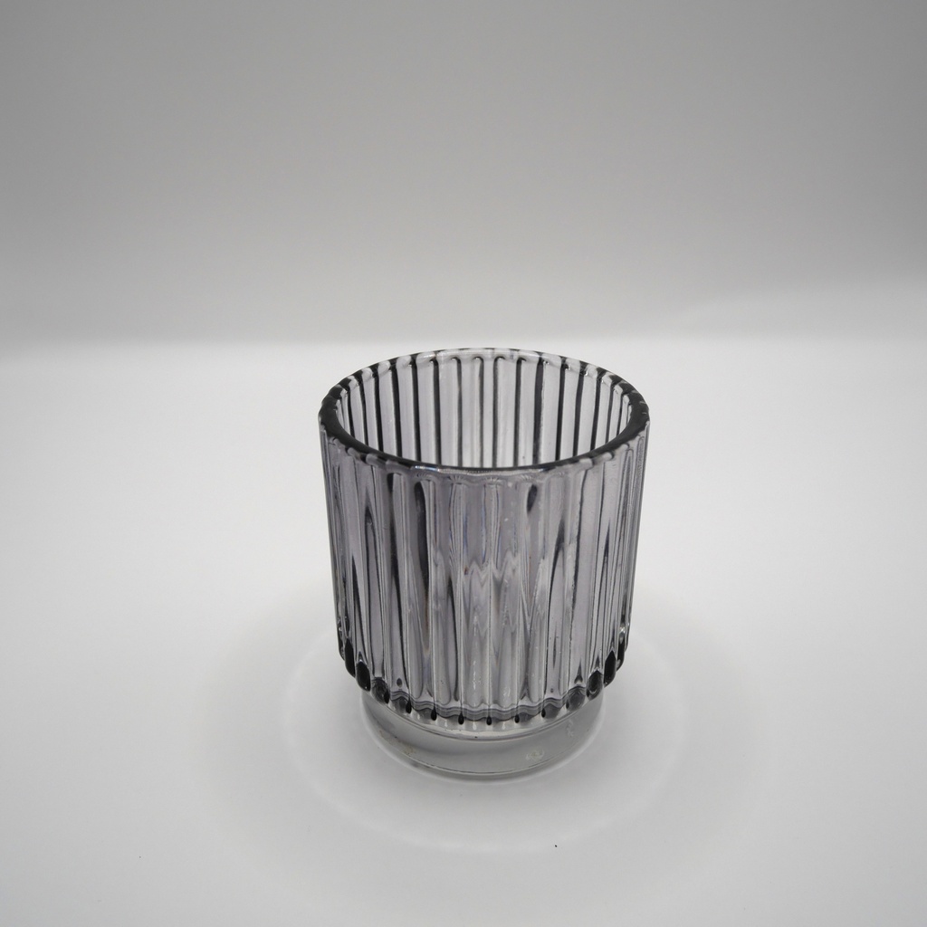 Photophore gris motif fleurs de lys