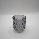 Photophore gris motif fleurs de lys