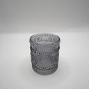 Photophore gris motif fleurs de lys