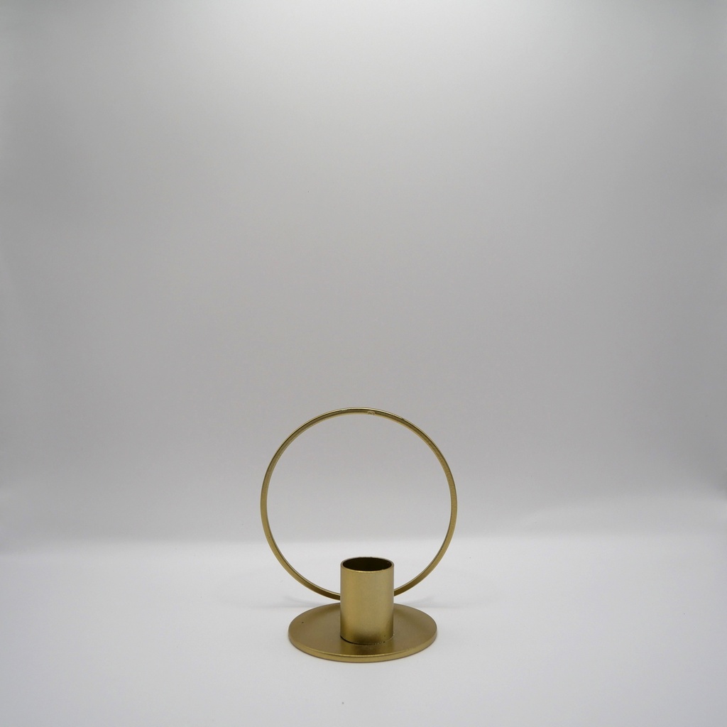 Bougeoir doré et bas rond