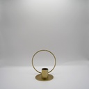 Bougeoir doré et bas rond