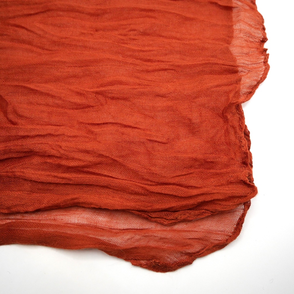 chemin de table terracotta fripé