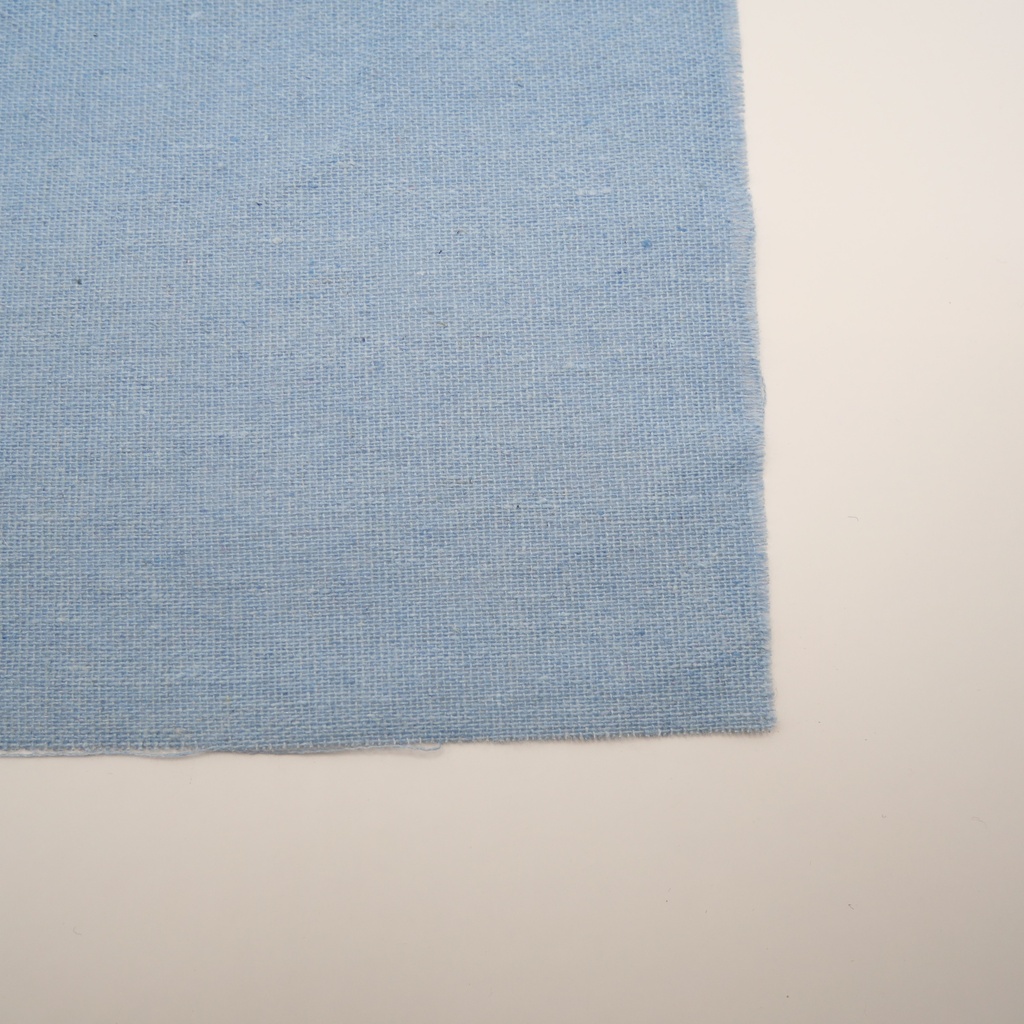 chemin de table bleu clair lin