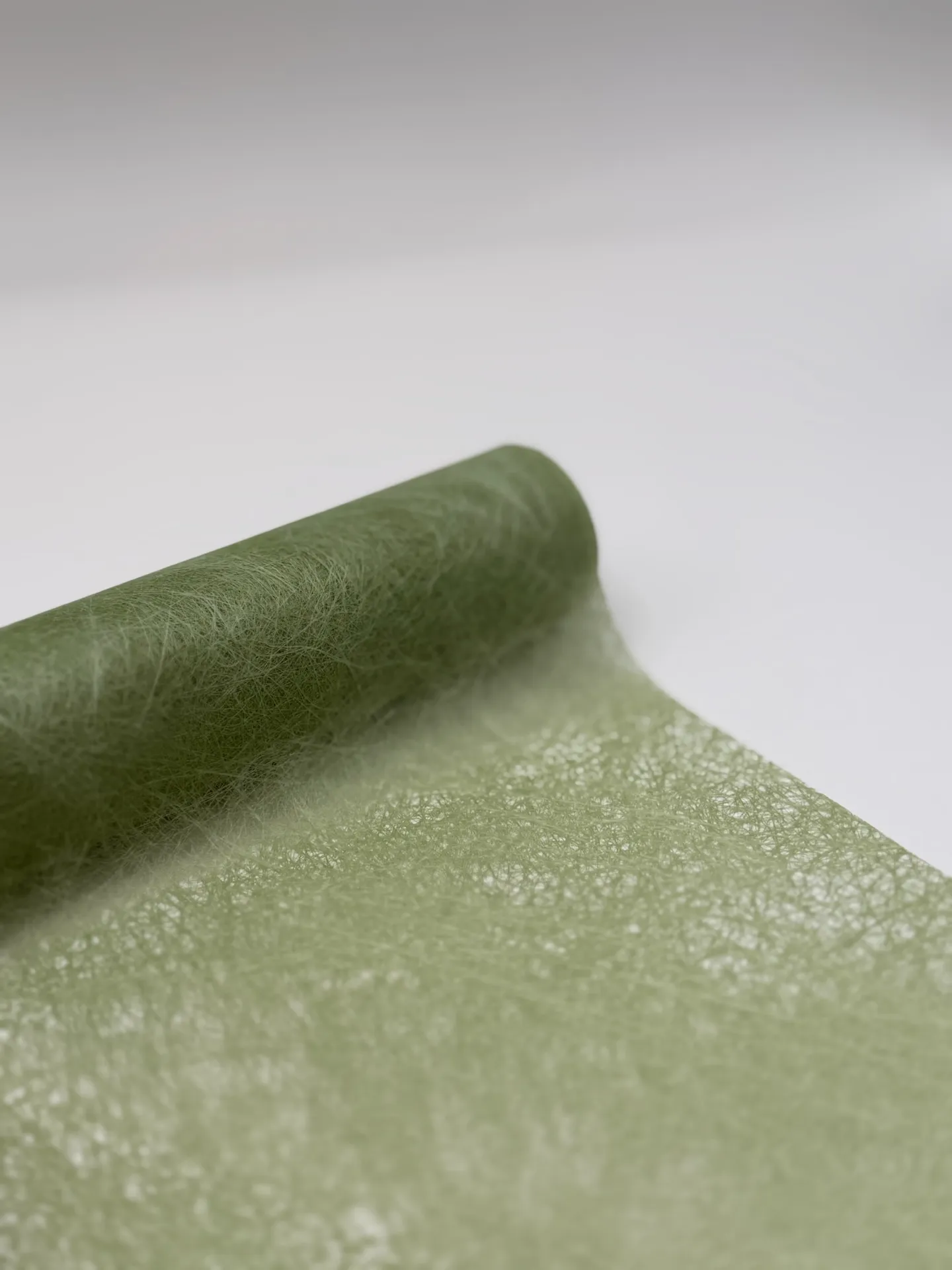 Chemin de table vert fibre d'abaca