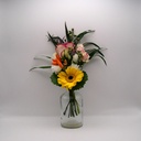 Vase bouteille transparent