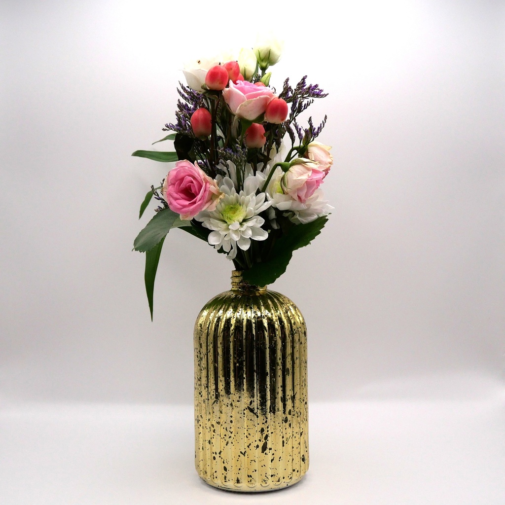 Vase doré brillant 