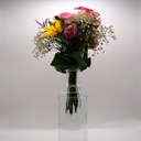 Vase bouteille avec trait en relief