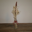 Mini vase style "Bouteille à levier" avec nœud Terracotta