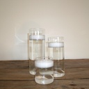 Trio bougeoirs larges à bougies flottantes