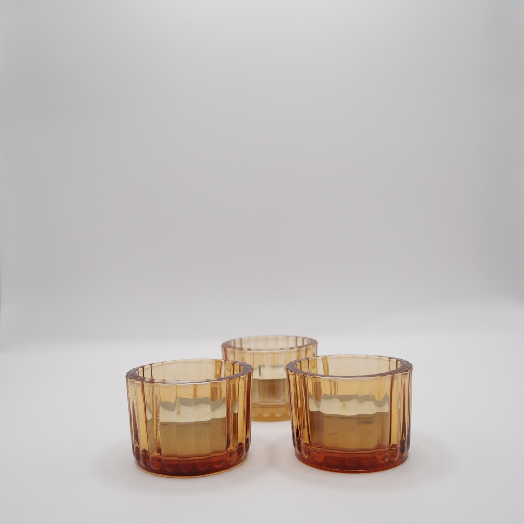 Trio de petits photophores Orangés