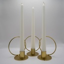 Bougeoir doré et bas rond