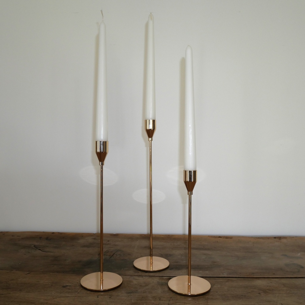 Trio de bougeoirs Dorés