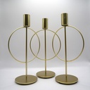 Bougeoirs Dorés avec rond