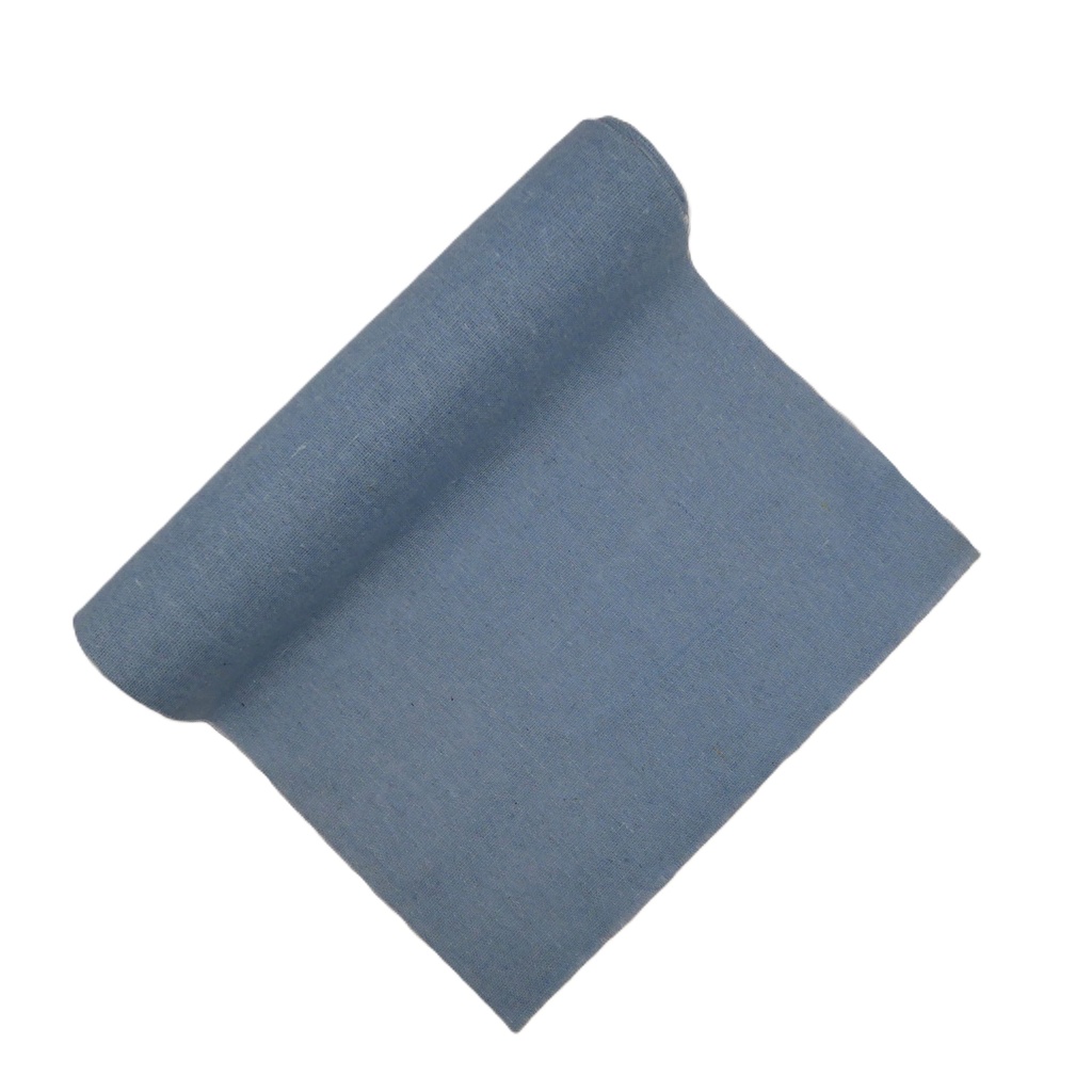 Chemin de table lin bleu clair