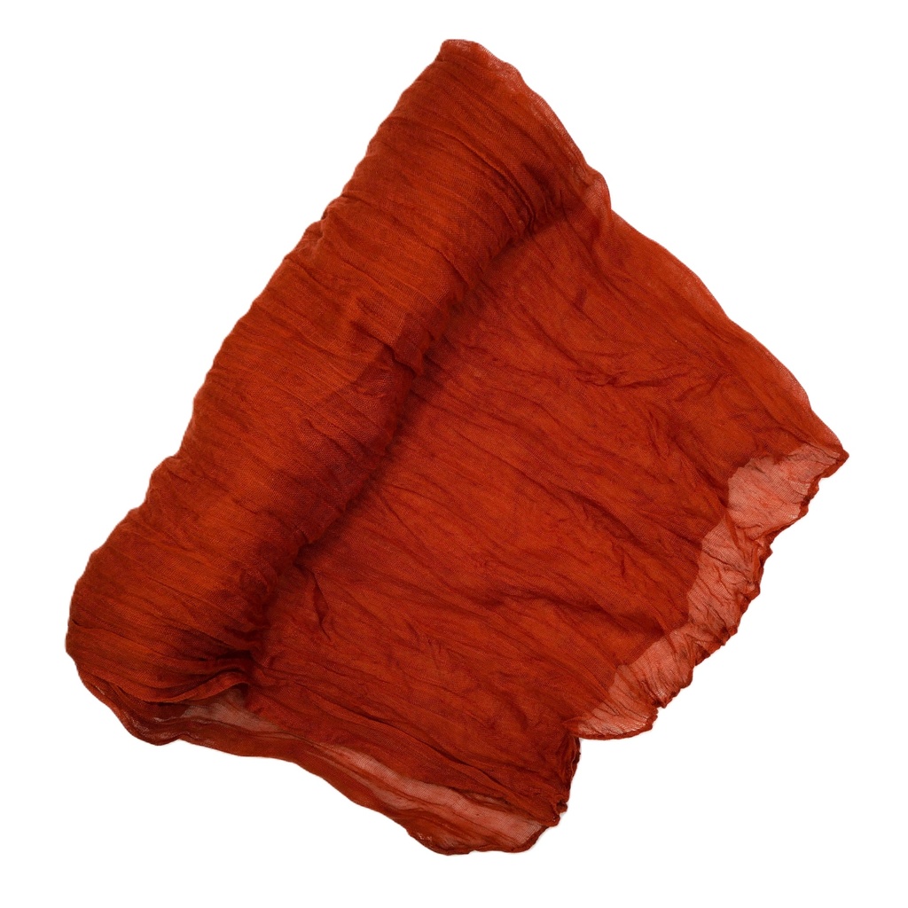 Chemin de table terracotta fripé