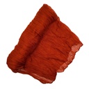 Chemin de table terracotta fripé