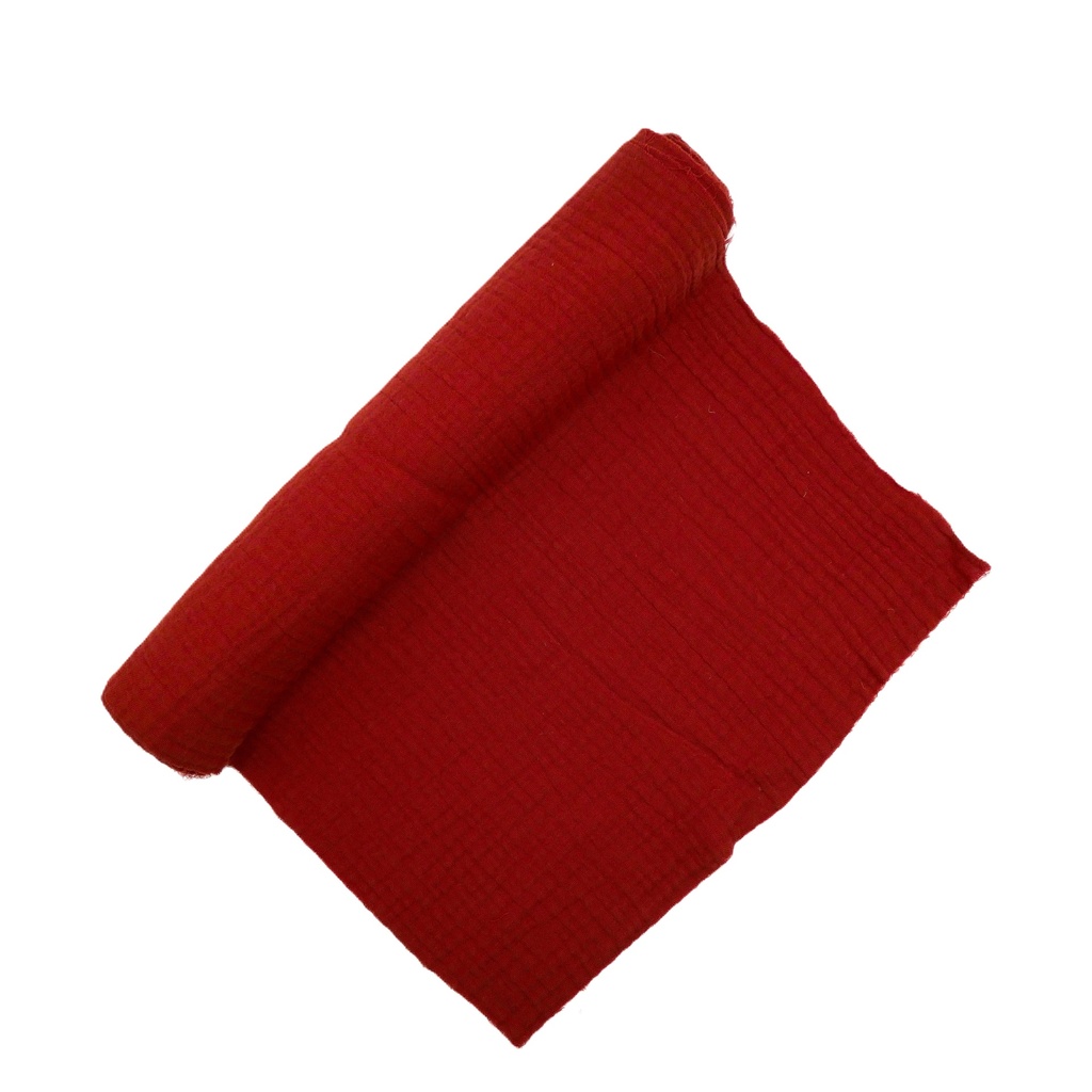 Chemin de table terracotta gaze de coton