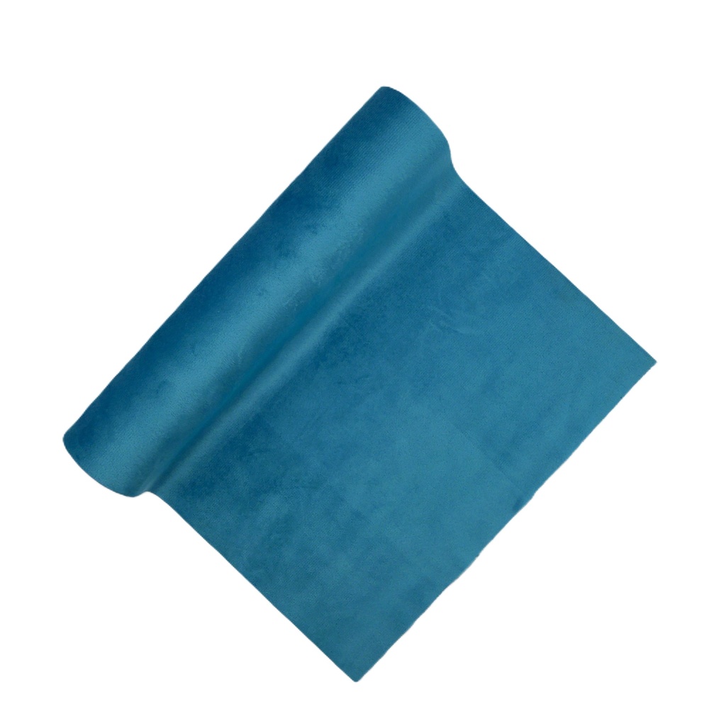 Chemin de table velours turquoise 