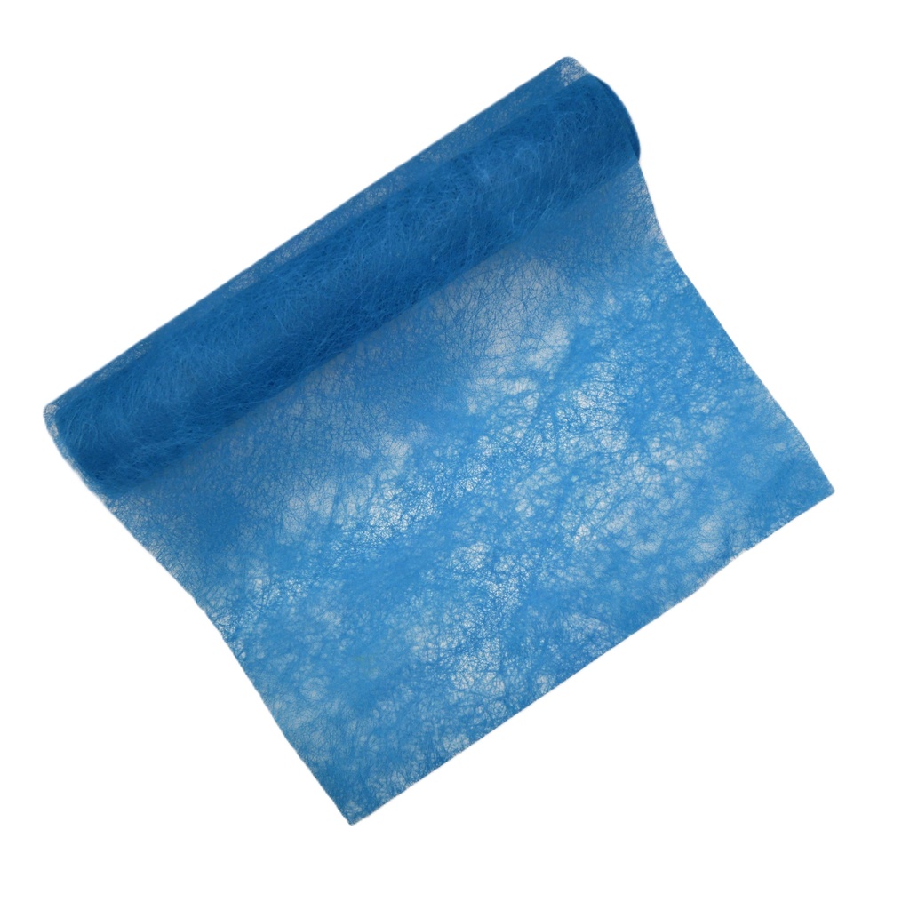 Chemin de table fibre d'abaca turquoise