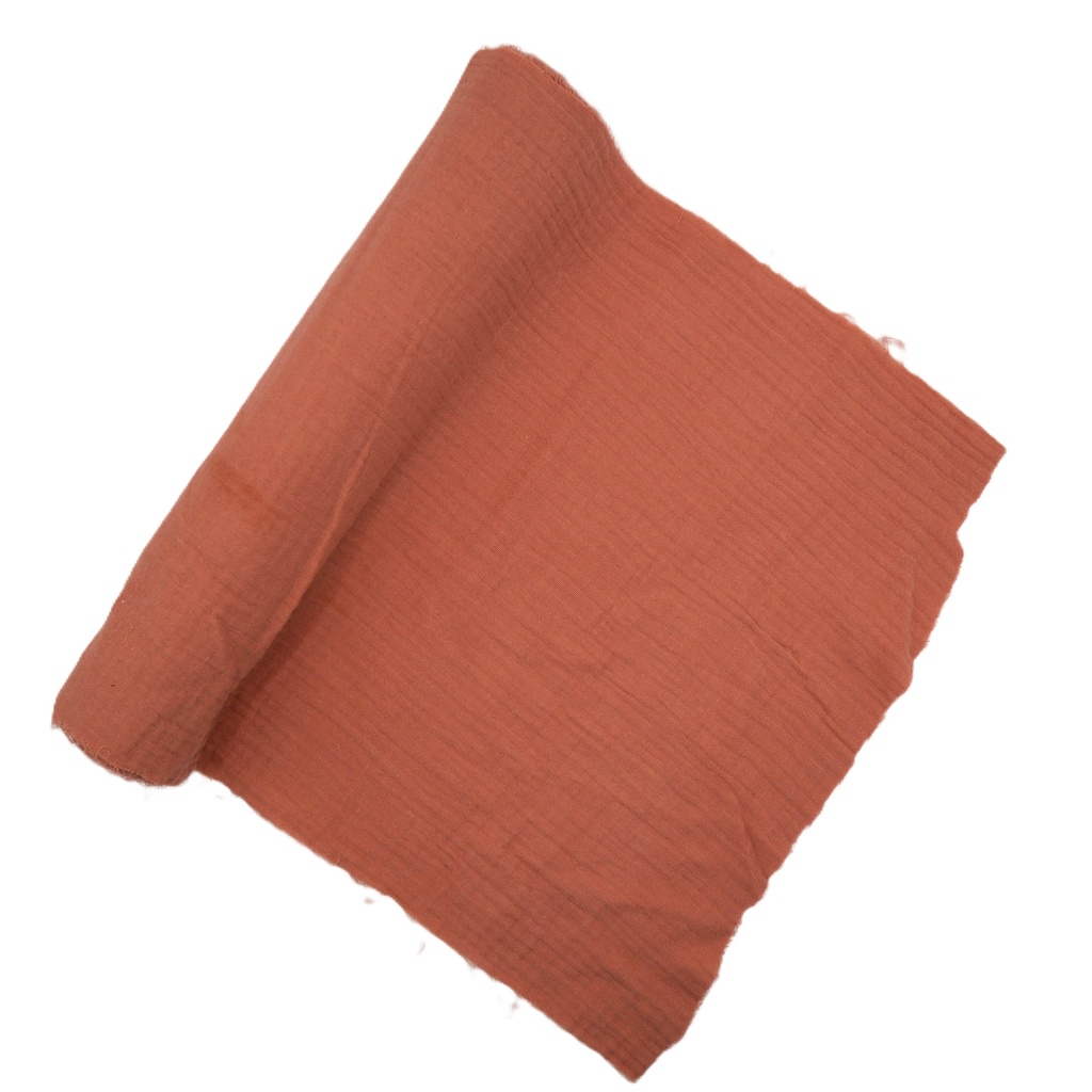 Chemin de table rose gaze de coton