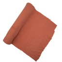 Chemin de table rose gaze de coton