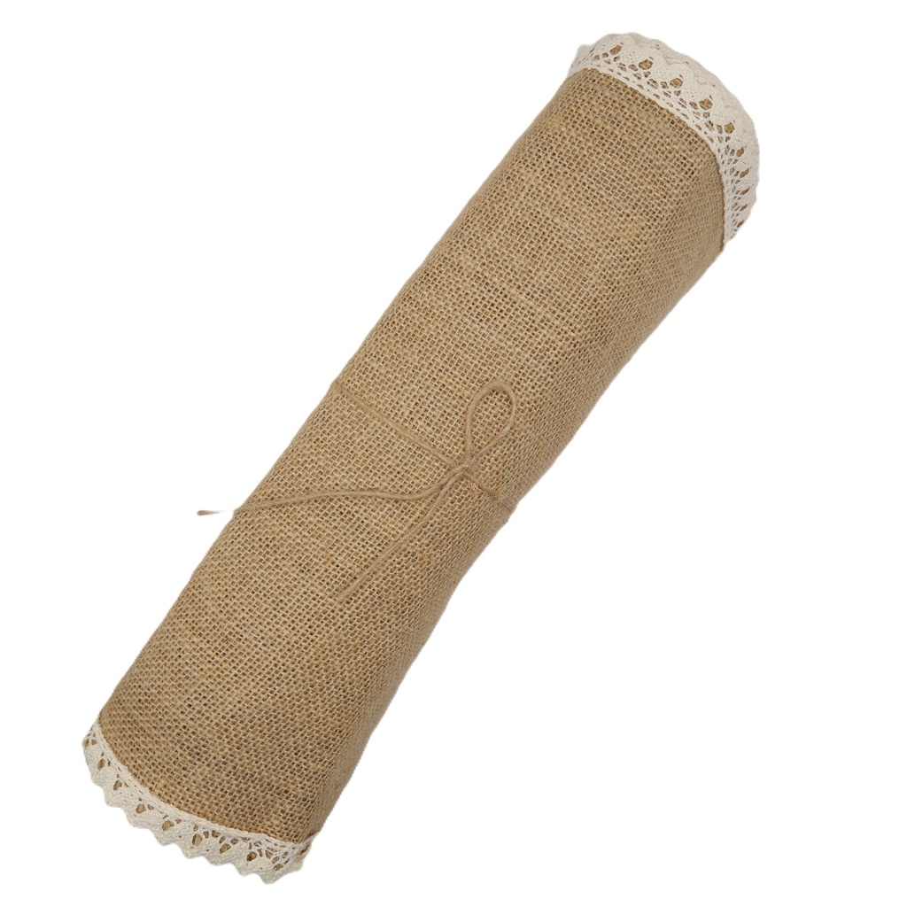 Chemin de table jute et dentelle