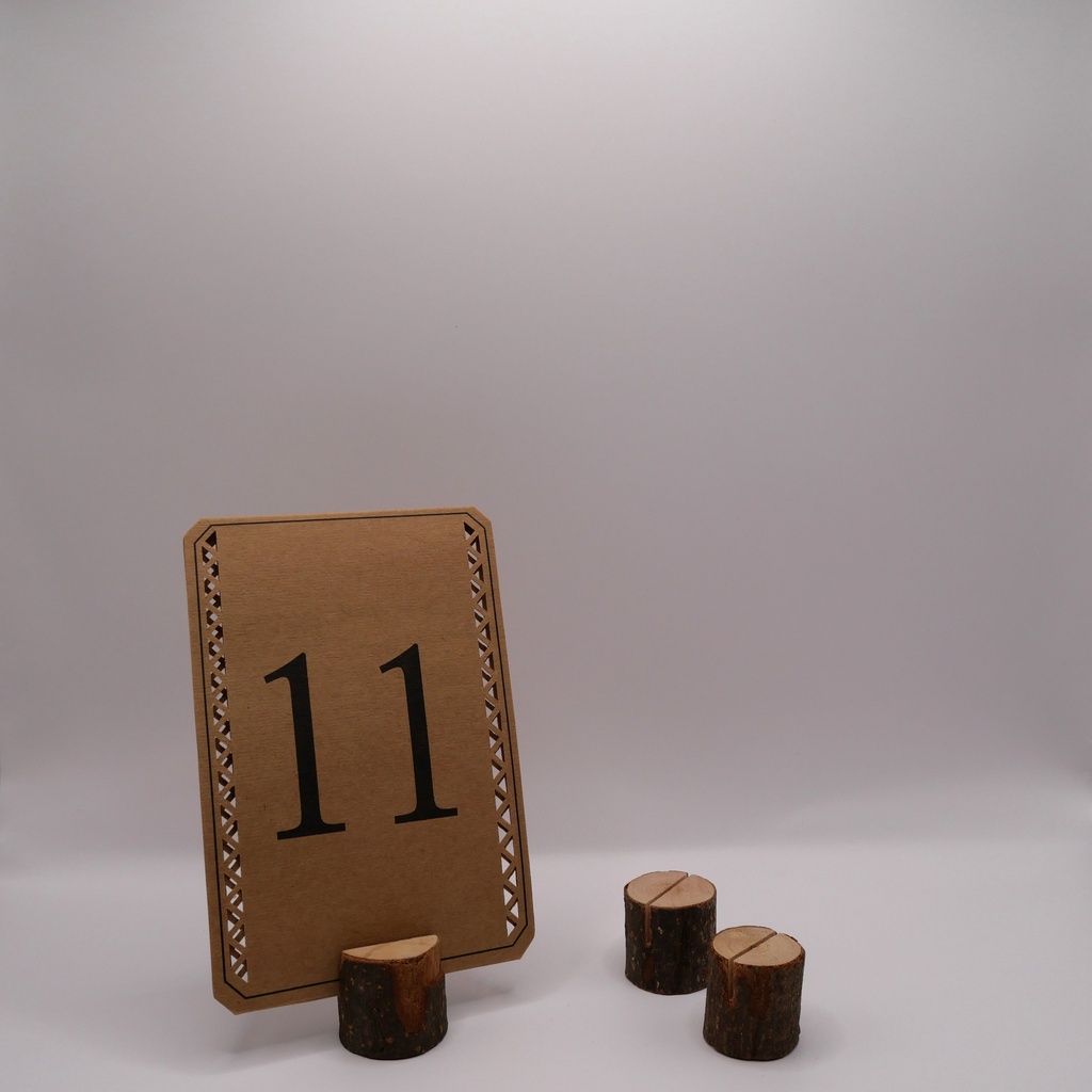 Support menu rondin de bois