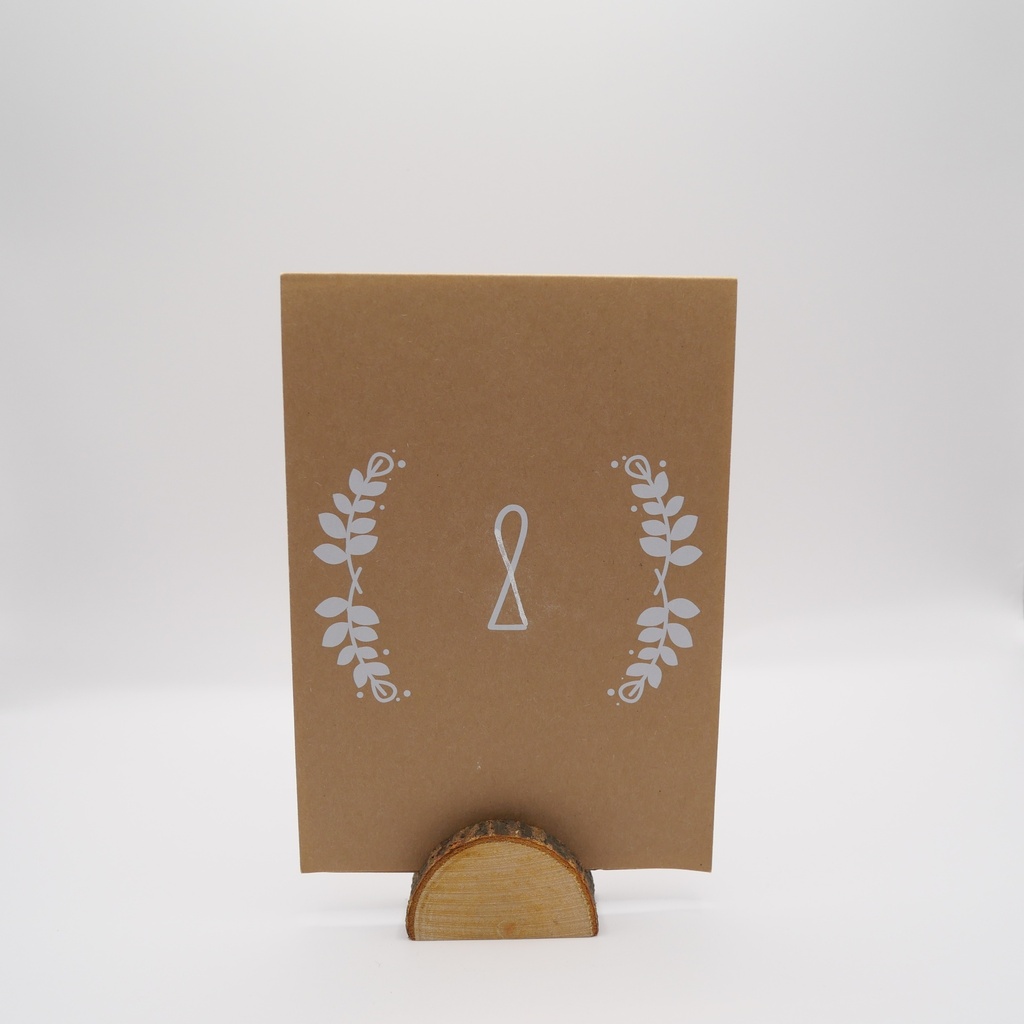 Lot de numéros de table en papier kraft