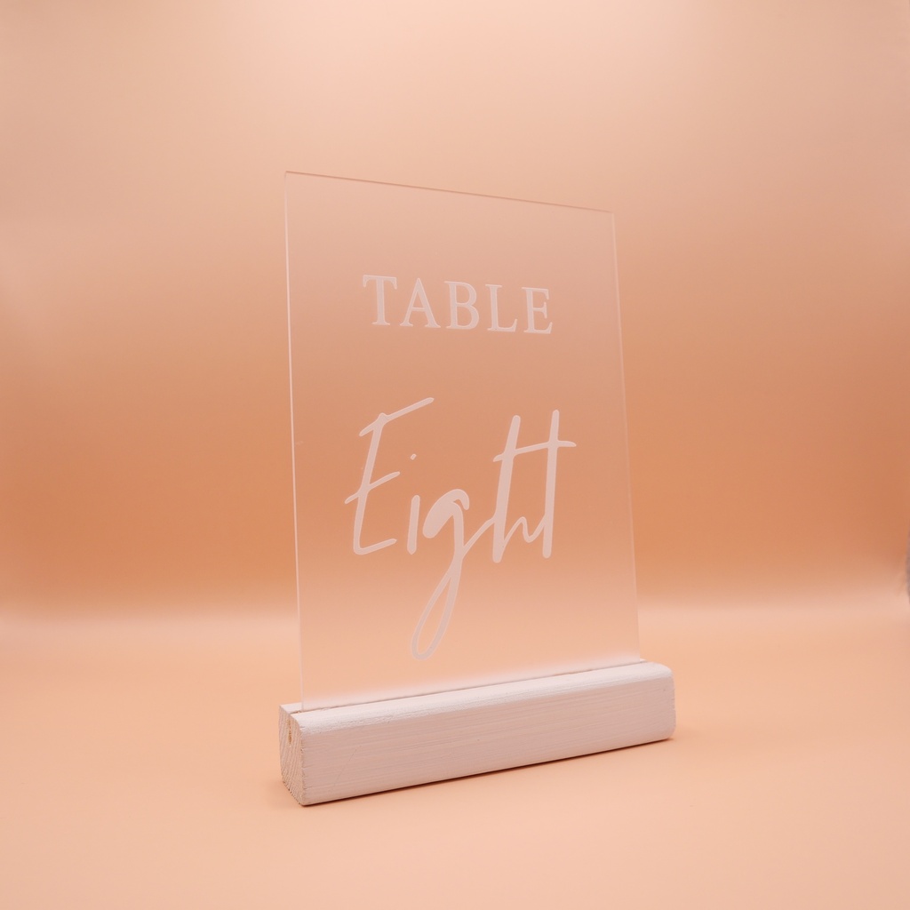 Jeu de numéros de table en anglais 