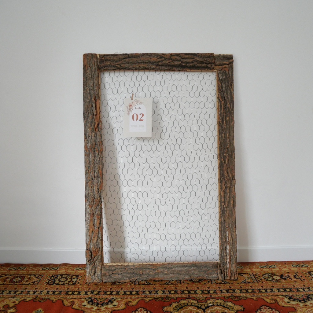 Cadre écorce - grillage