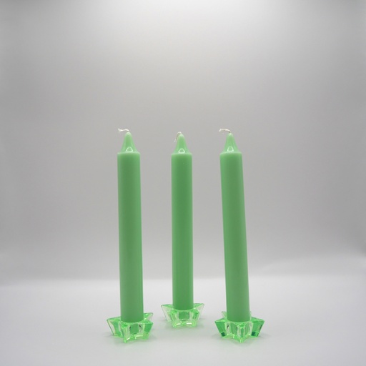 Bougeoir vert étoile